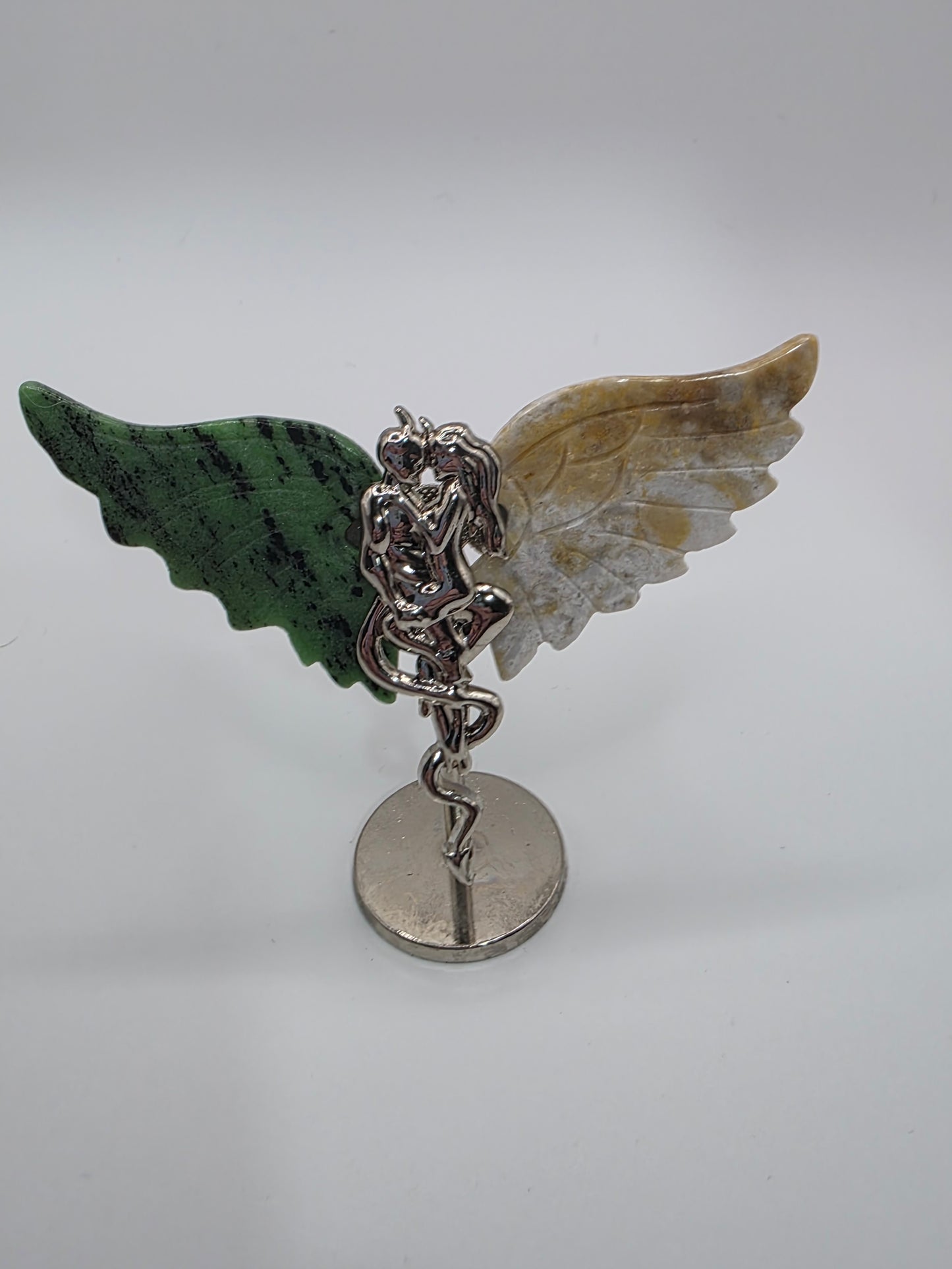 ๐ชฝ Zoisite & Yellow Calcite Mini Forbidden Love Wings (2.5 in)
