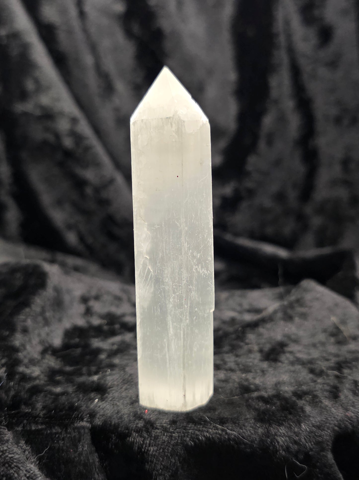 ๐ Selenite Tower โ Lunar Shield (3.5 in)