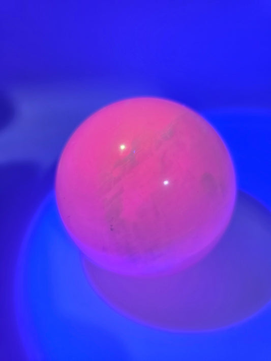 🌸 Pink Mangano Calcite Sphere — Gentle Renewal (2.89")
