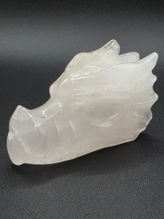 ✨ Clear Quartz Dragon Head — Light Bringer (3.4" x 1.65" x 1.9")