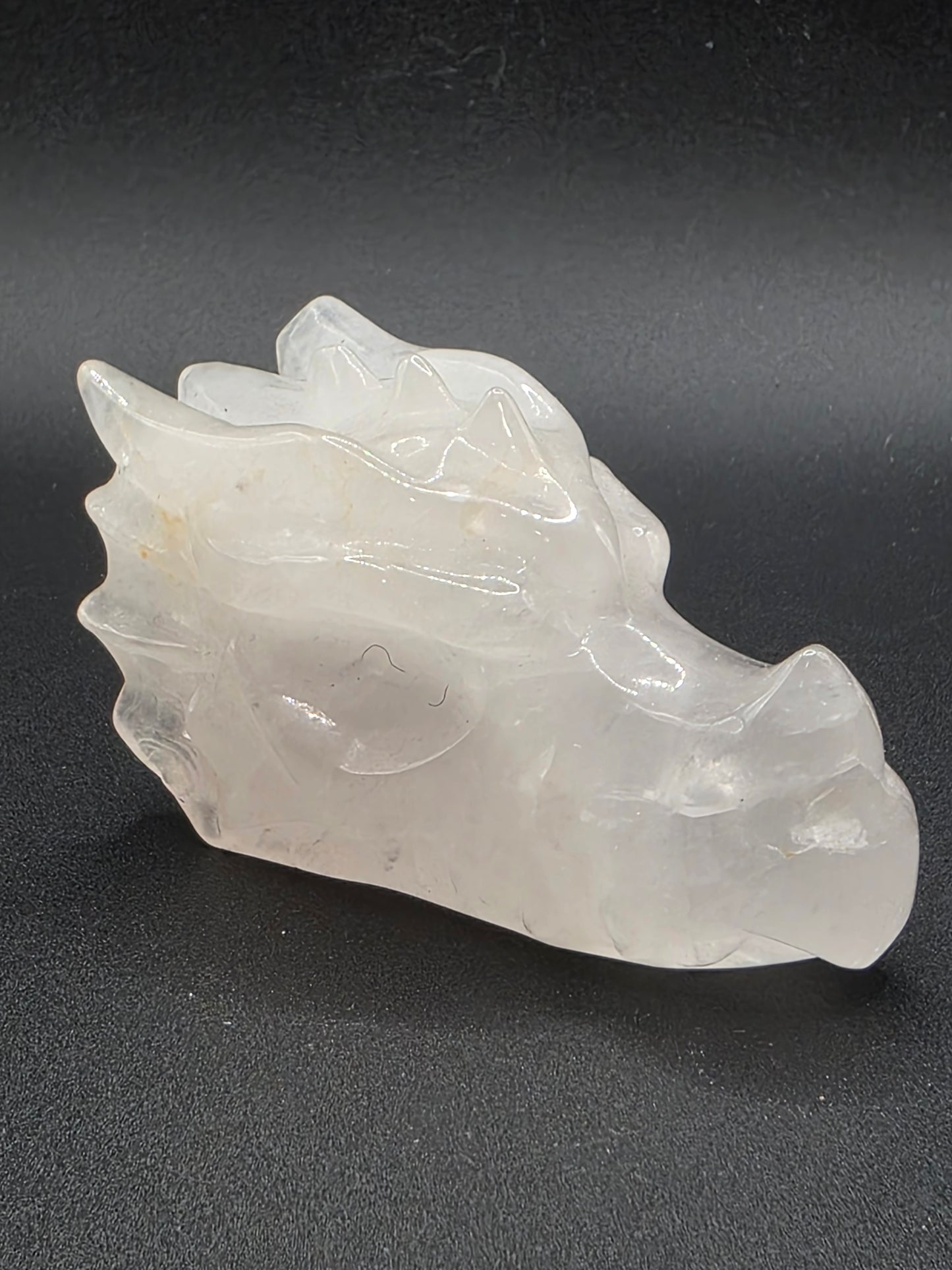 ✨ Clear Quartz Dragon Head — Light Bringer (3.4" x 1.65" x 1.9")