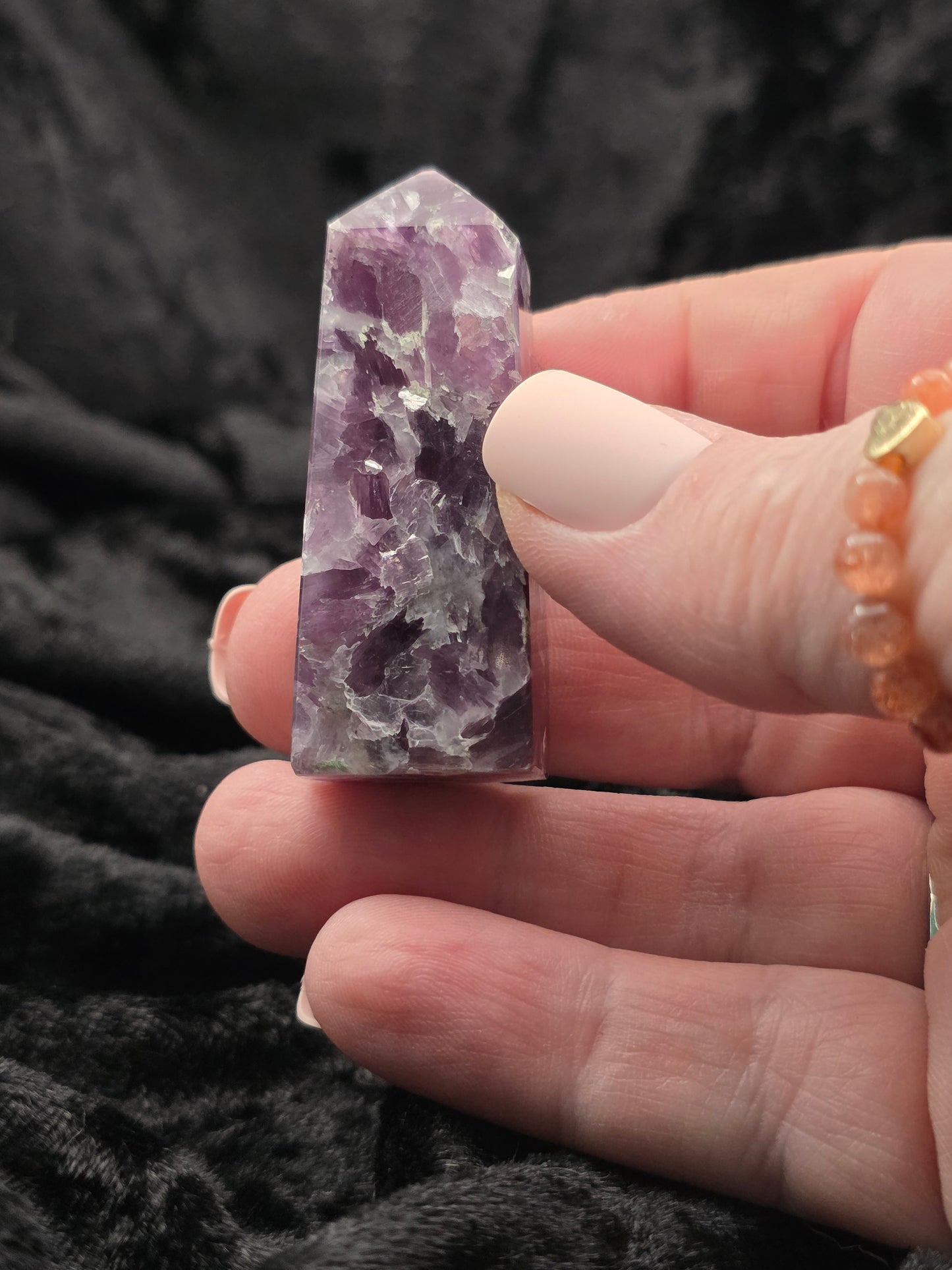 💜 Purple Mica Tower – Petite Shimmer (2 in)