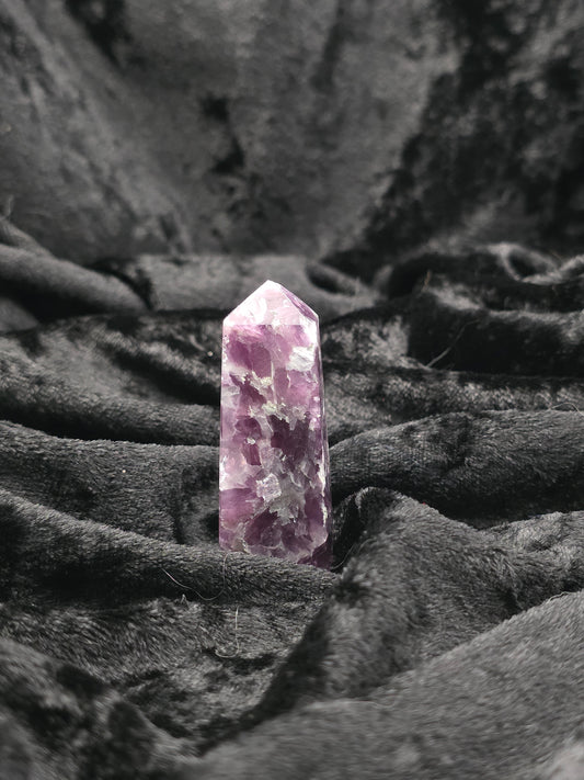 💜 Purple Mica Tower – Petite Shimmer (2 in)