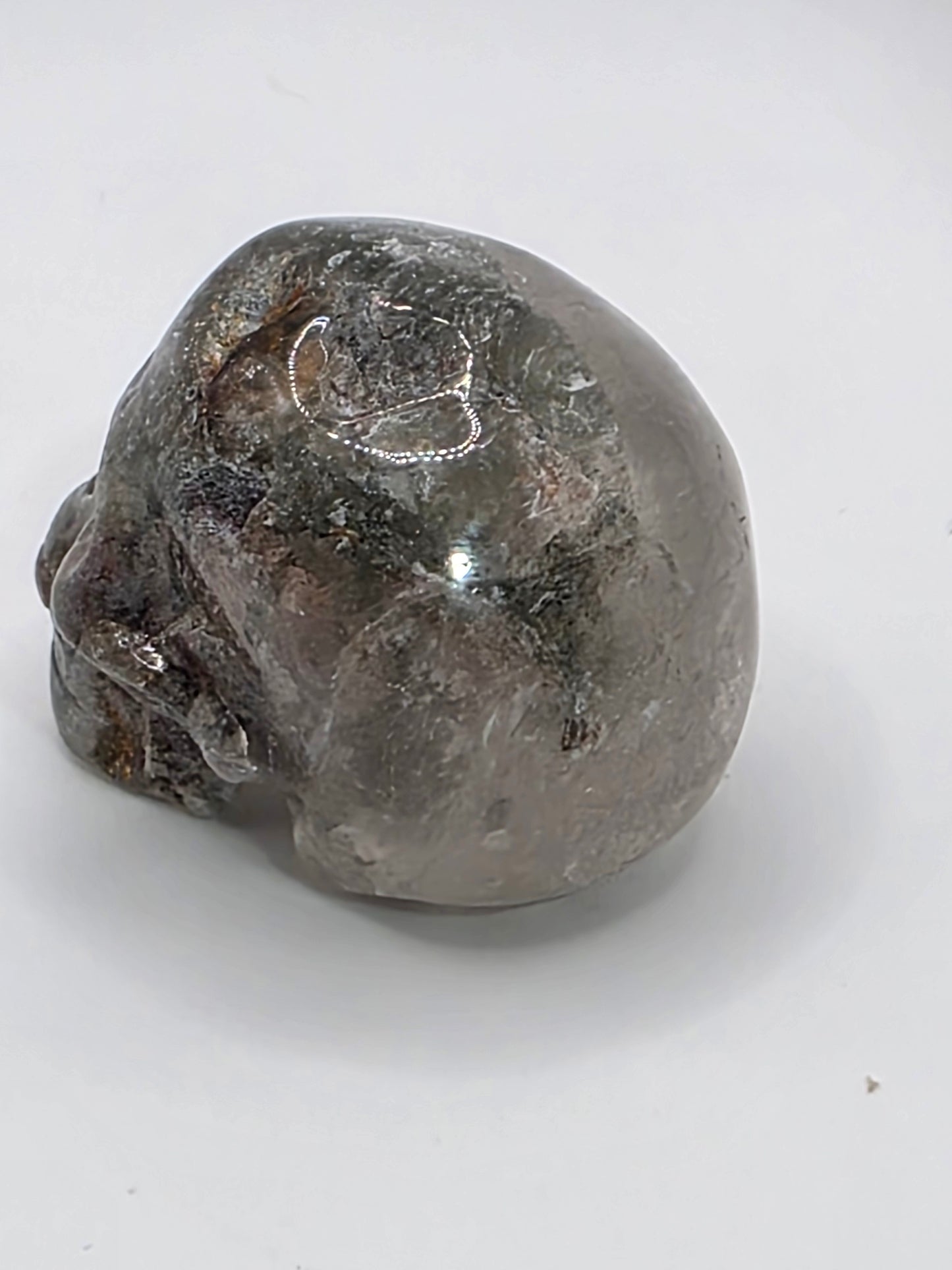 🌿 Garden Quartz Skull – Ancestor’s Mirror (approx. 1.5 in)