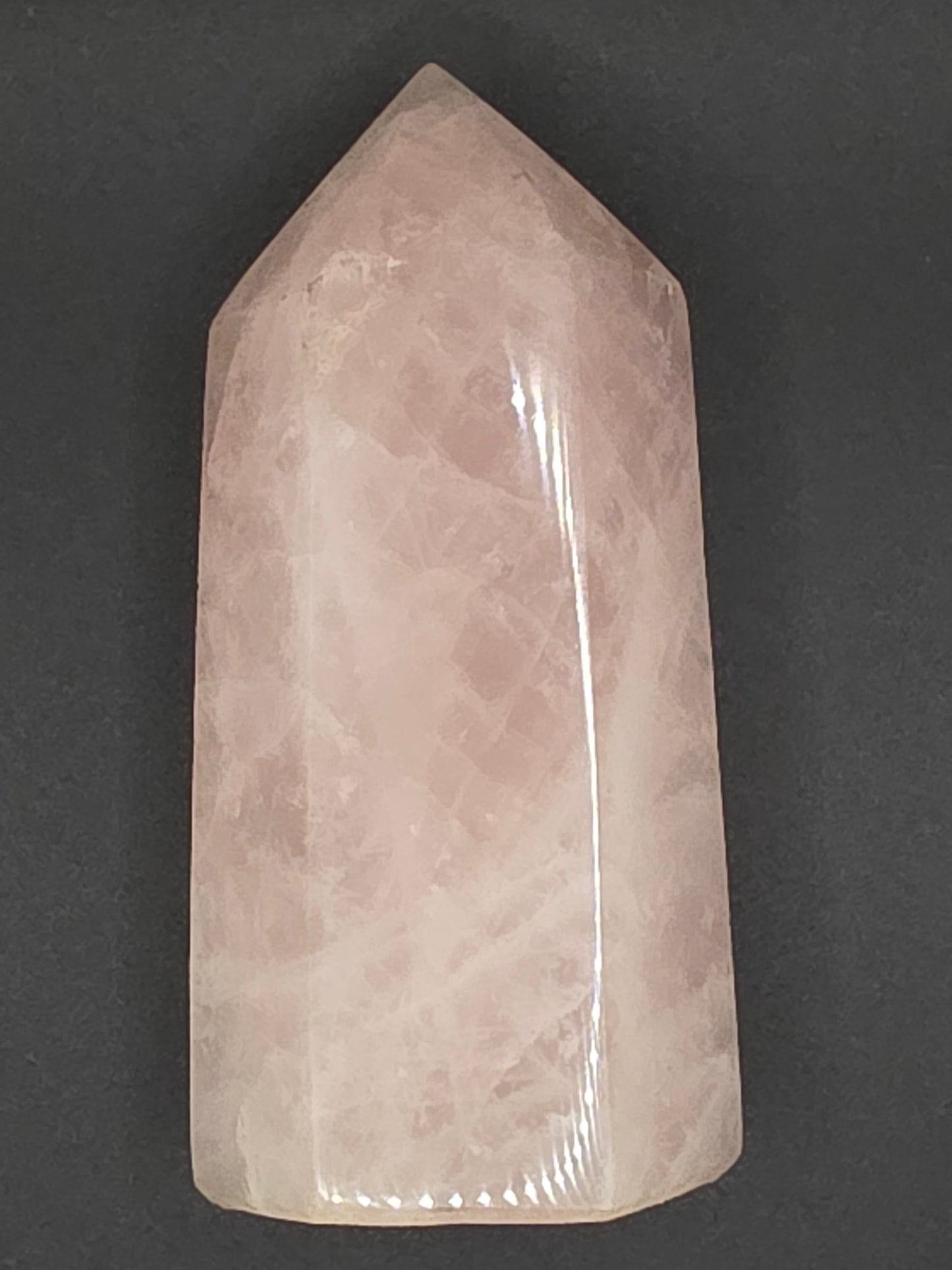 🌸 Rose Quartz Tower Chunky — Amplified Clarity (4.43")
