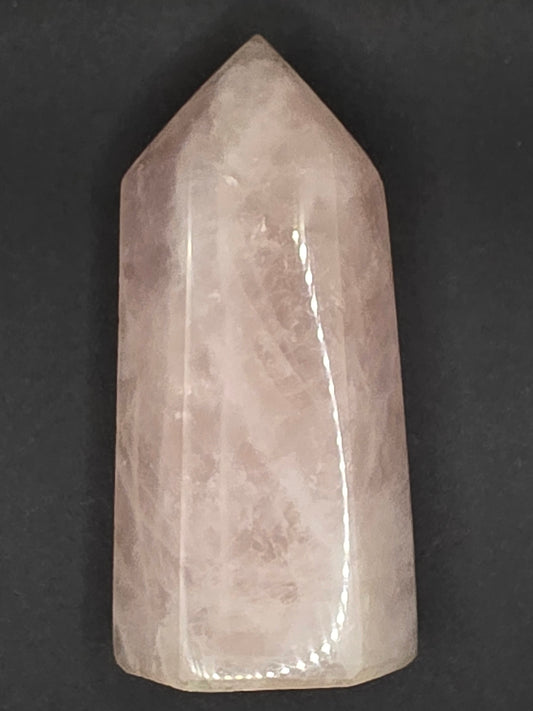 🌸 Rose Quartz Tower Chunky — Amplified Clarity (4.43")