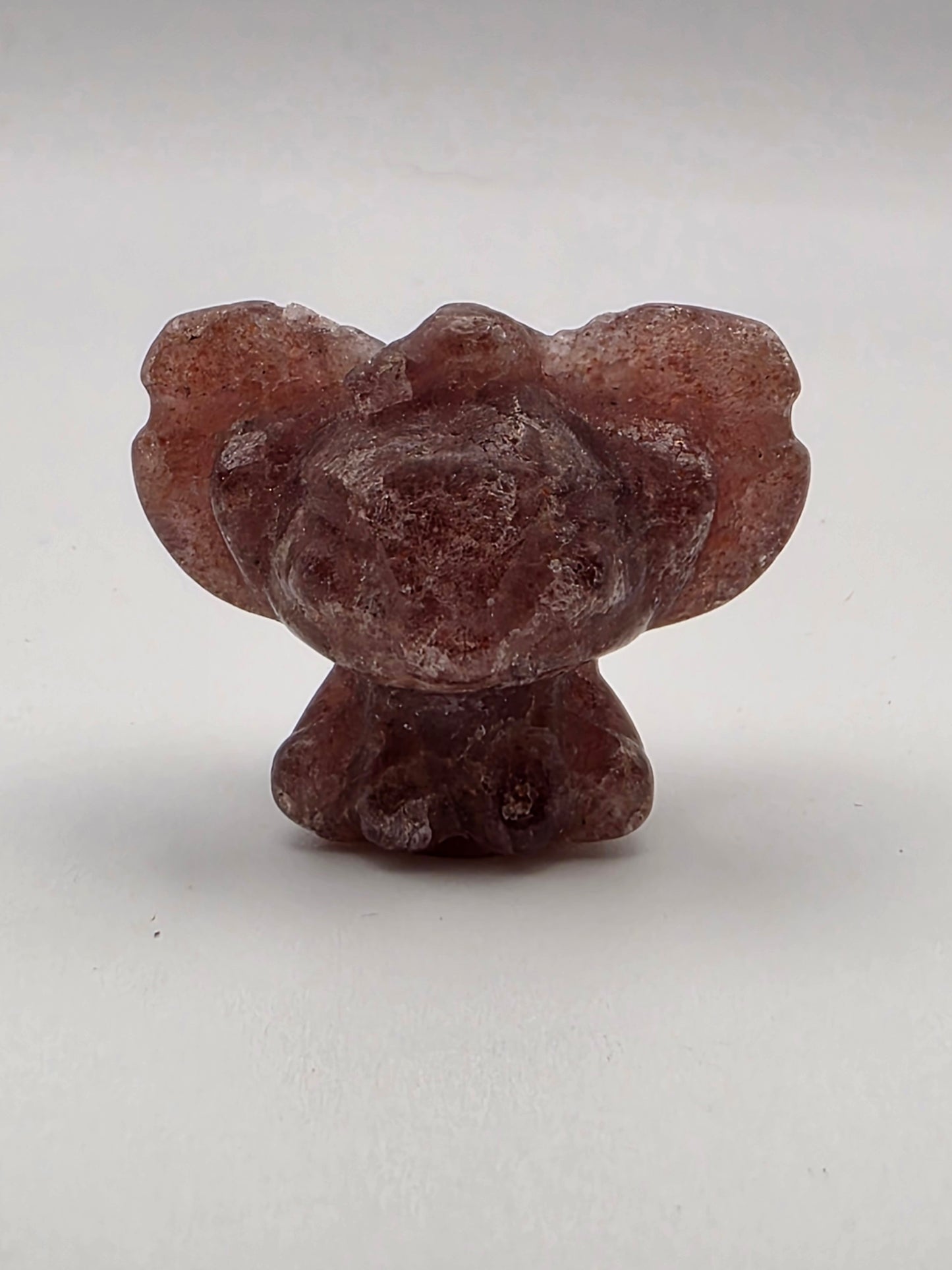 🍓 Strawberry Quartz “Cartoon Alien Buddy” Mini Carving