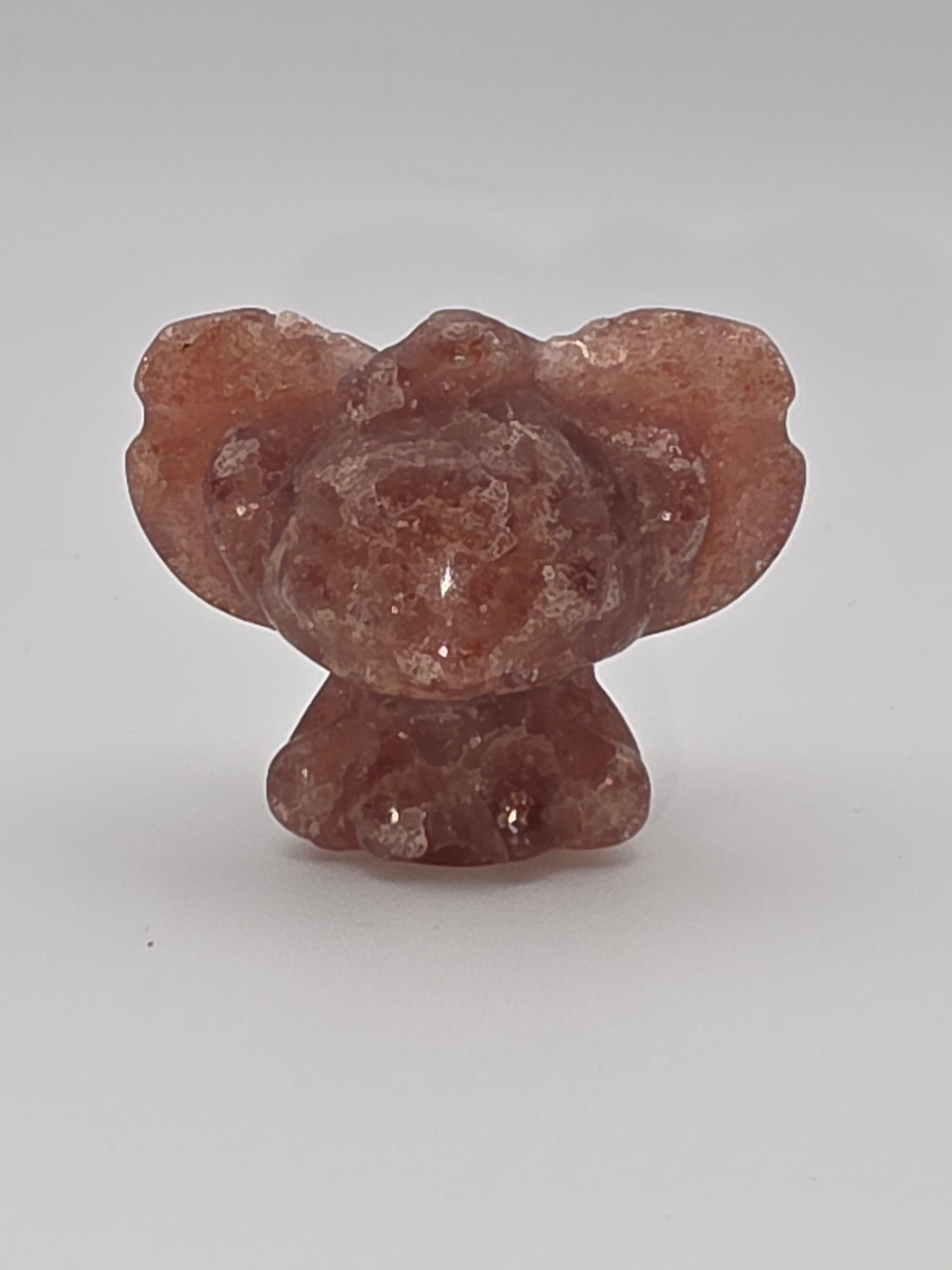 🍓 Strawberry Quartz “Cartoon Alien Buddy” Mini Carving