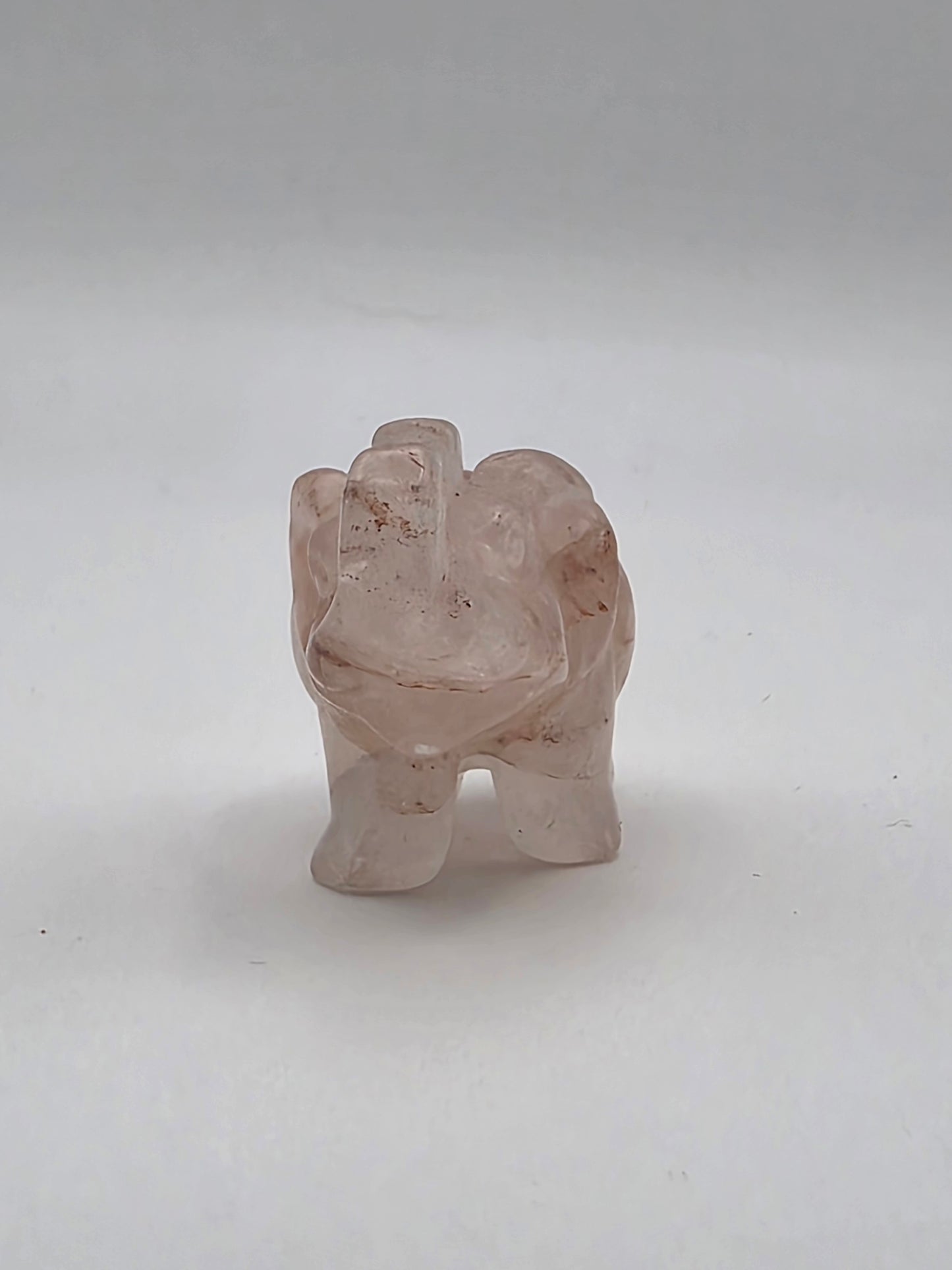 🔥 Fire Quartz Mini Elephant – Trunk Up for Luck