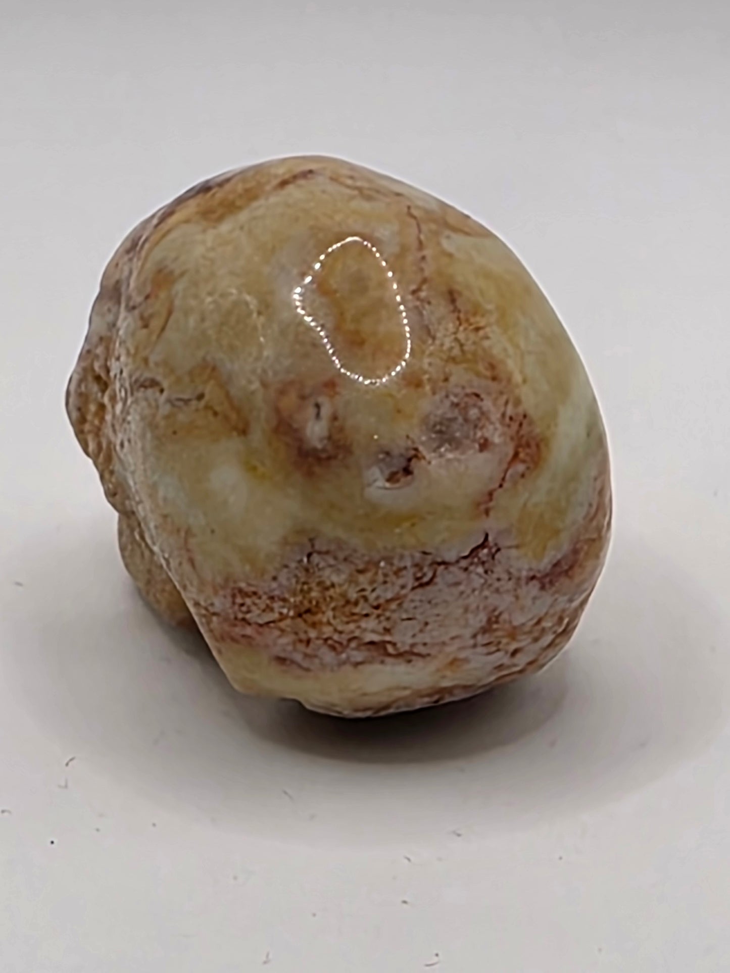 💀 Caribbean Calcite Skull Carving – Desert Calm (2" x 1.5" x 1.25")