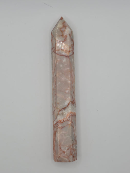 🪶 Red Vein Jasper Tower — Grounded Strength (5.57")