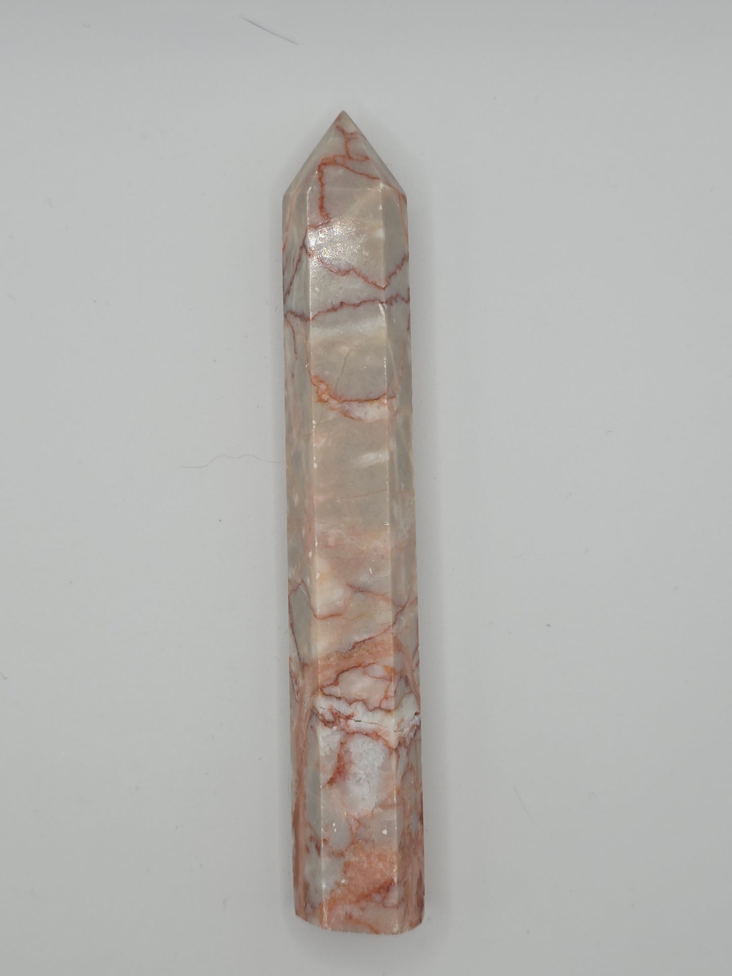 🪶 Red Vein Jasper Tower — Grounded Strength (5.57")
