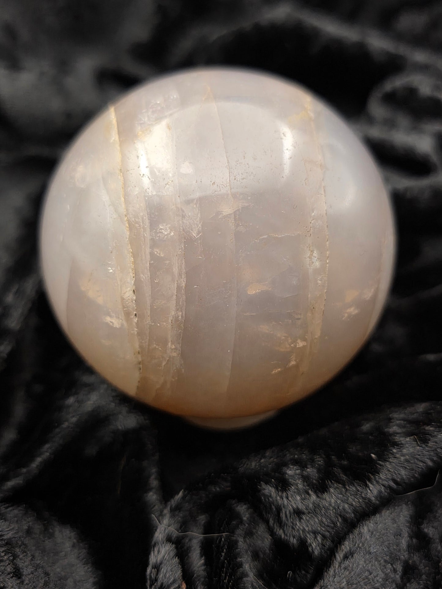 🌹💎 Blue Rose Quartz Sphere – Love with a Flaw (2.65 in)