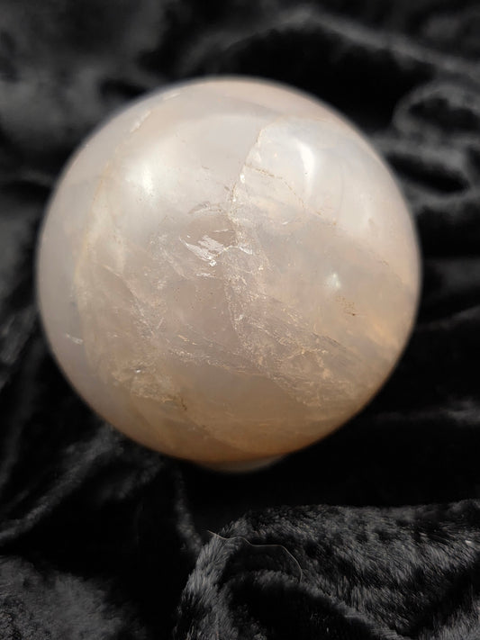 🌹💎 Blue Rose Quartz Sphere – Love with a Flaw (2.65 in)