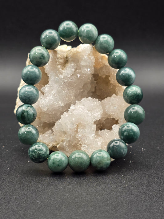 💚 Blue Water Jade Bracelet – Ocean Harmony (10mm)