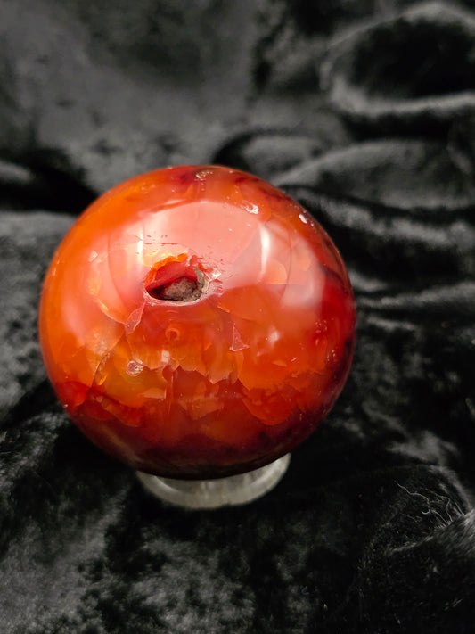 🔶✨ Carnelian Sphere – Firelight Glow (2.13 in)