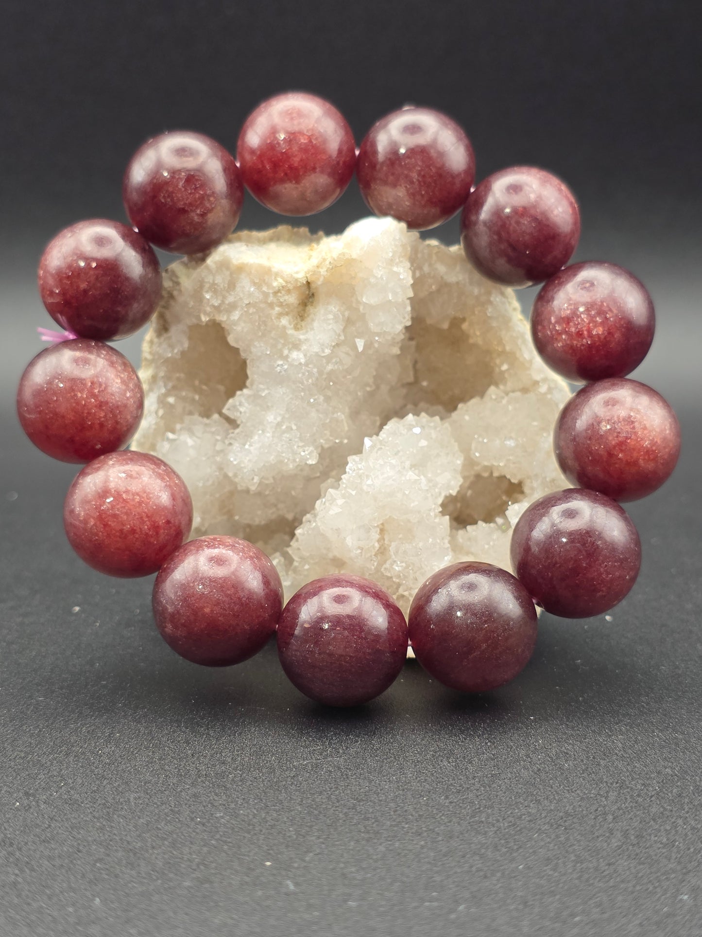 🍓 Cherry Strawberry Quartz Bracelet – Sweet Serenity (8mm)