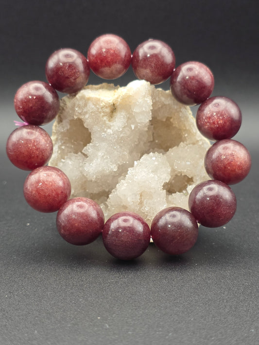 🍓 Cherry Strawberry Quartz Bracelet – Sweet Serenity (8mm)