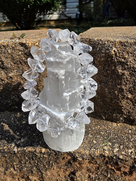 💎 Herkimer Diamond Bracelet – High Vibe Sparkle in Large Chips