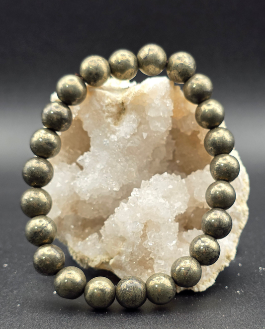 ⚙️ Pyrite Bracelet – Manifesting Power (8mm)