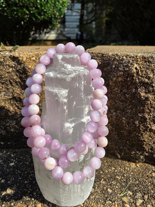 💗 Kunzite Triple Wrap – Heart Opener in 6mm