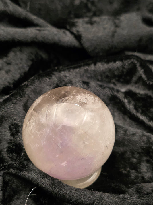🌈💜 Lavender Amethyst Sphere – Rainbow Dreams (1.95 in, 132 g)