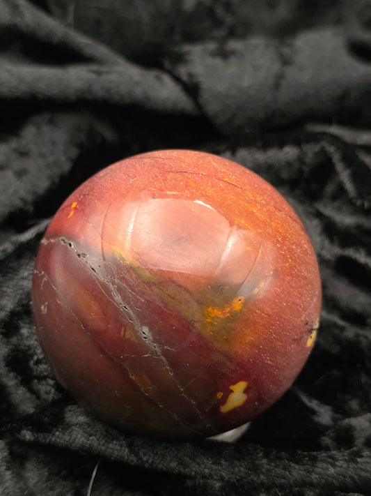🌄 Mookaite Jasper Sphere – Bold Grounding (2.29 in, 248 g)