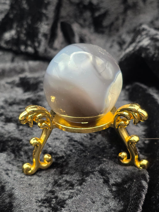 🐋 Orca Agate Sphere – Guardian Energy (1.73 in, 119 g)