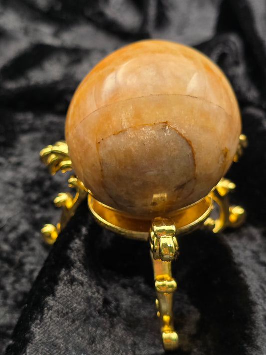 🍑 Peach Moonstone Sphere – Gentle Glow (2.03 in, 187 g)