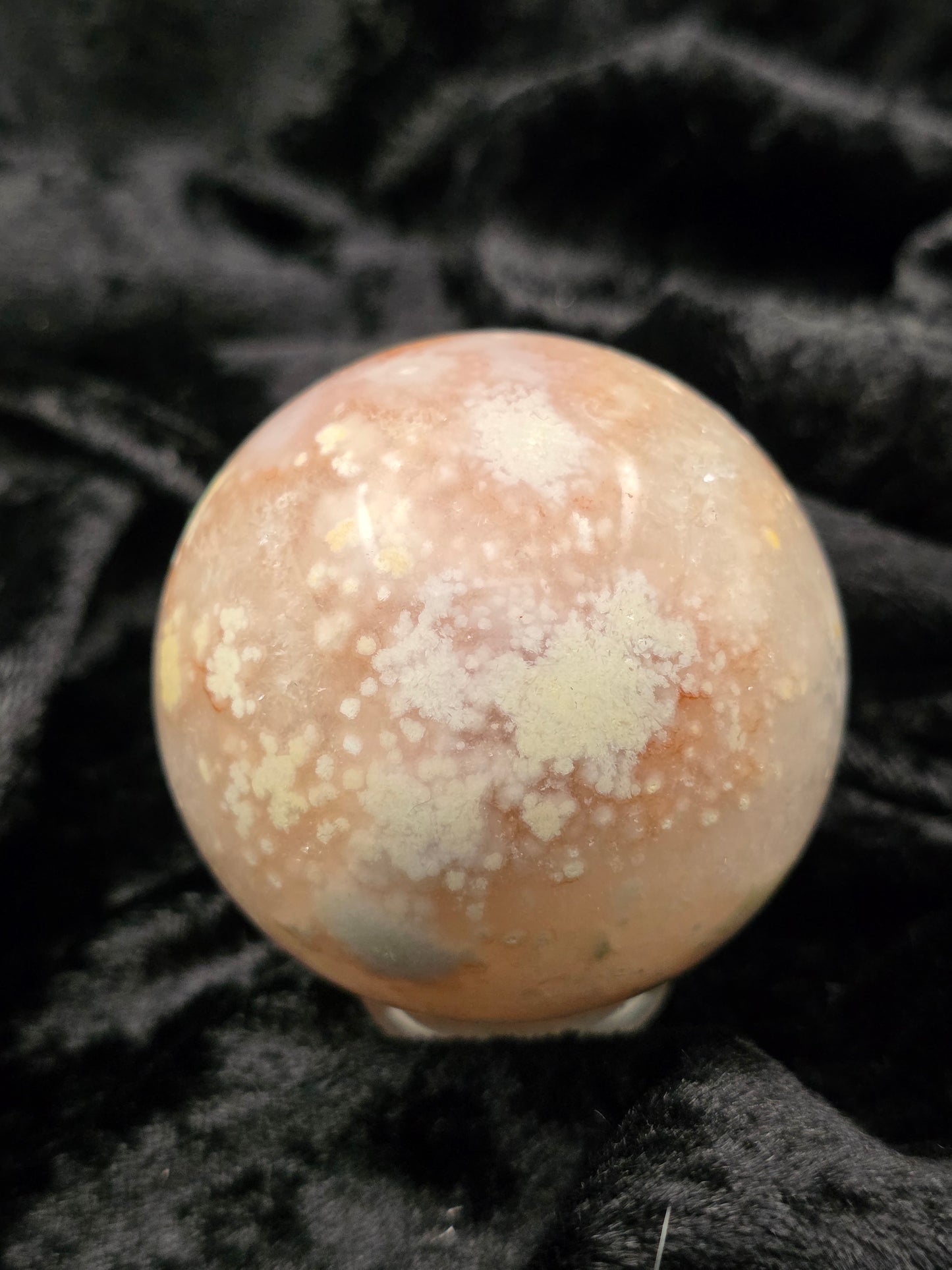 🌸💗 Pink Amethyst x Flower Agate Sphere – Blossomed Spirit (2.40 in, 312 g)