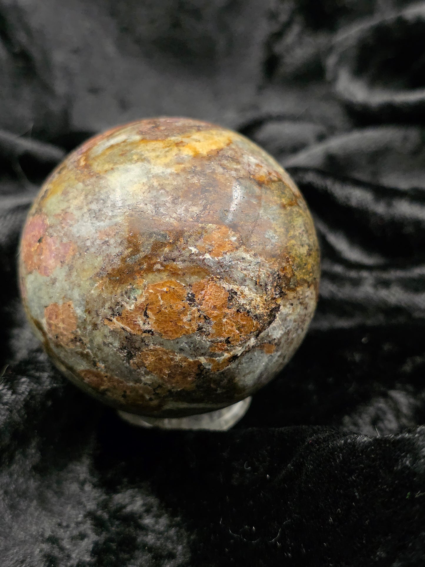 💗💚 Pink & Green Tourmaline Sphere – Balanced Heart (2.05 in, 369 g)