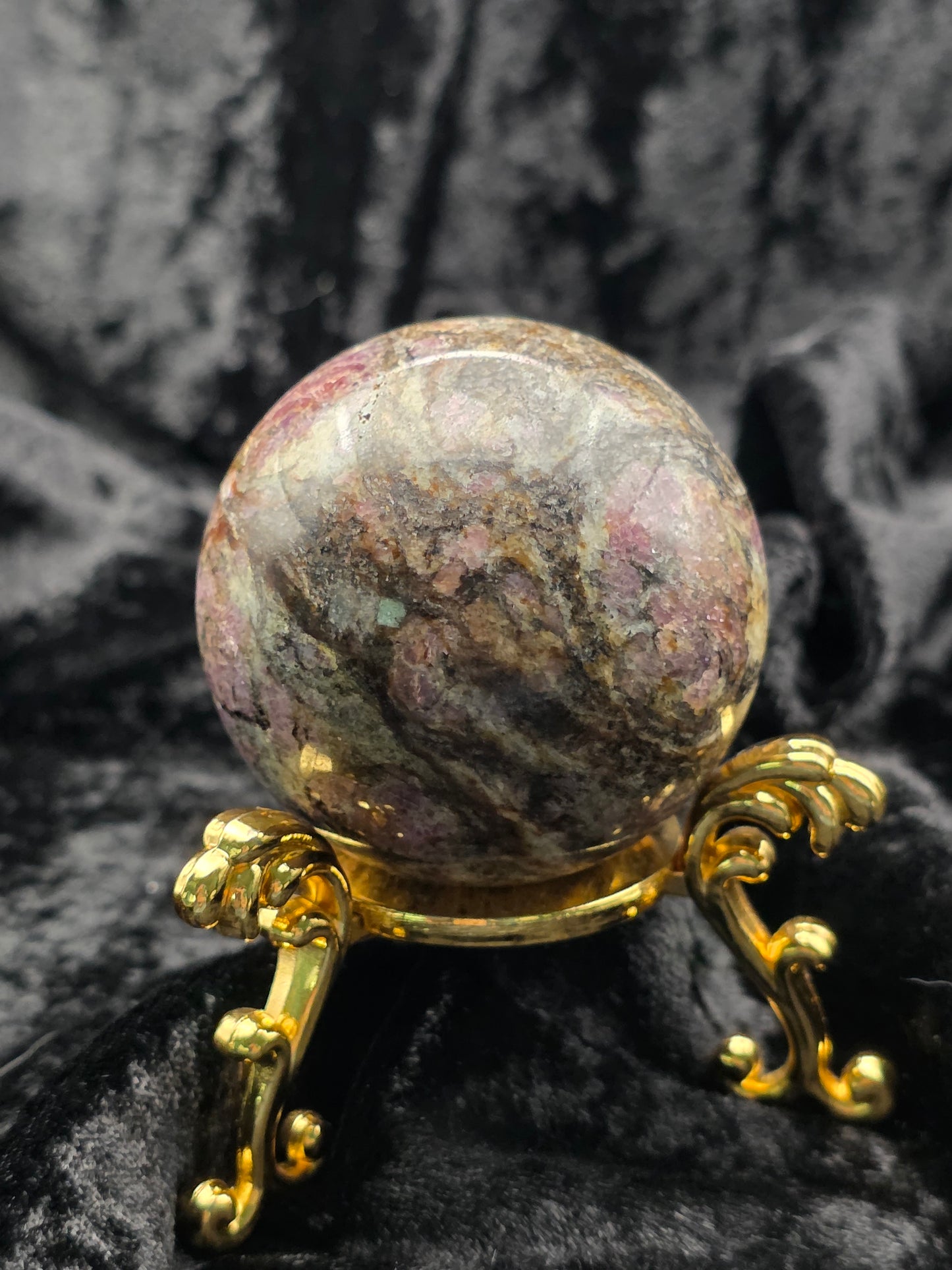 💗💚 Pink & Green Tourmaline Sphere – Heart Harmony (2.12 in, 252 g)