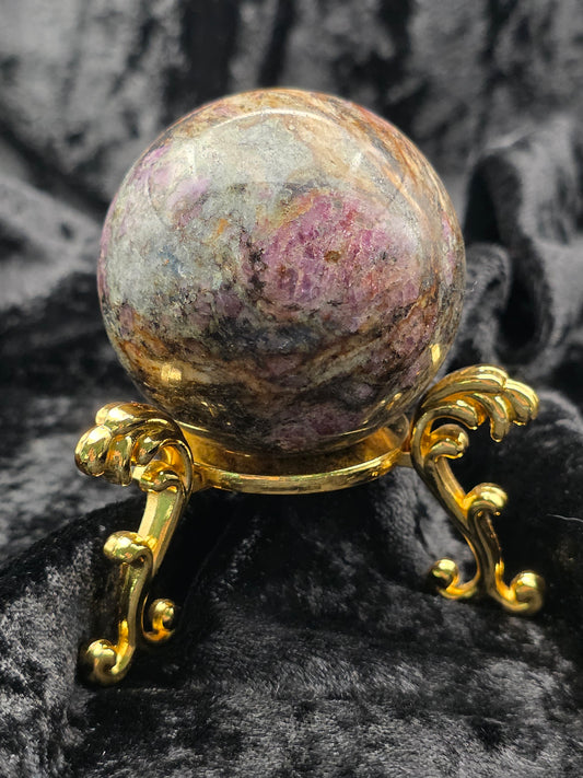 💗💚 Pink & Green Tourmaline Sphere – Heart Harmony (2.12 in, 252 g)