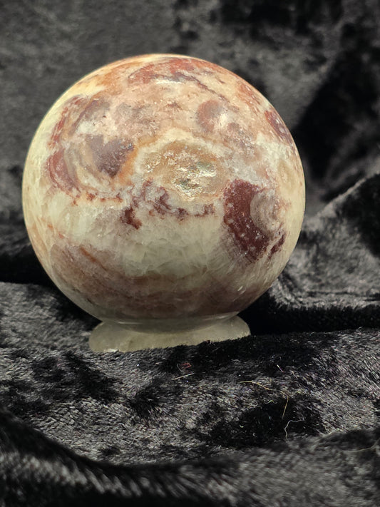 💗 Rhodochrosite Sphere – Tender Heart (1.04 in, 83 g)