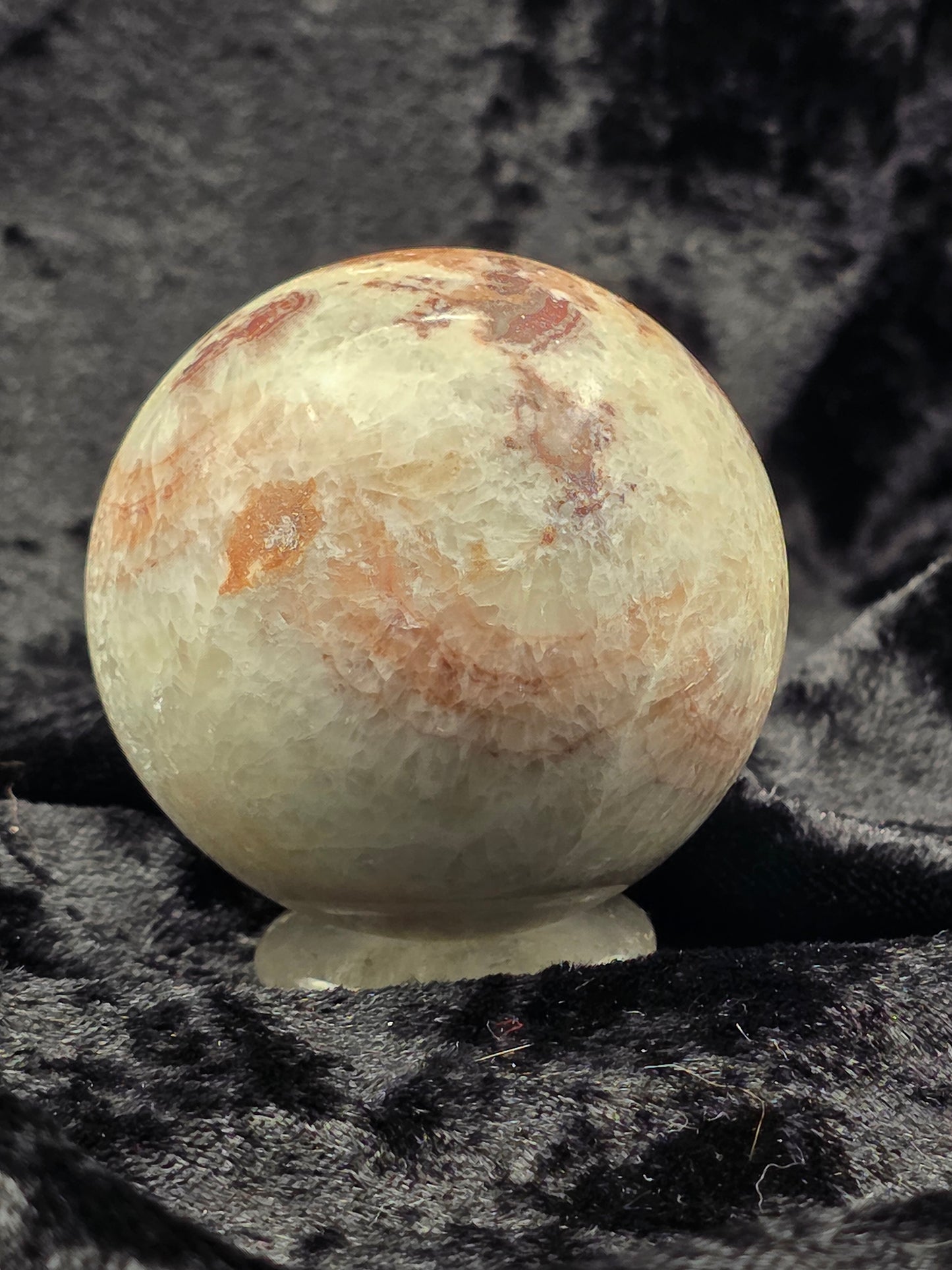 💗 Rhodochrosite Sphere – Tender Heart (1.04 in, 83 g)