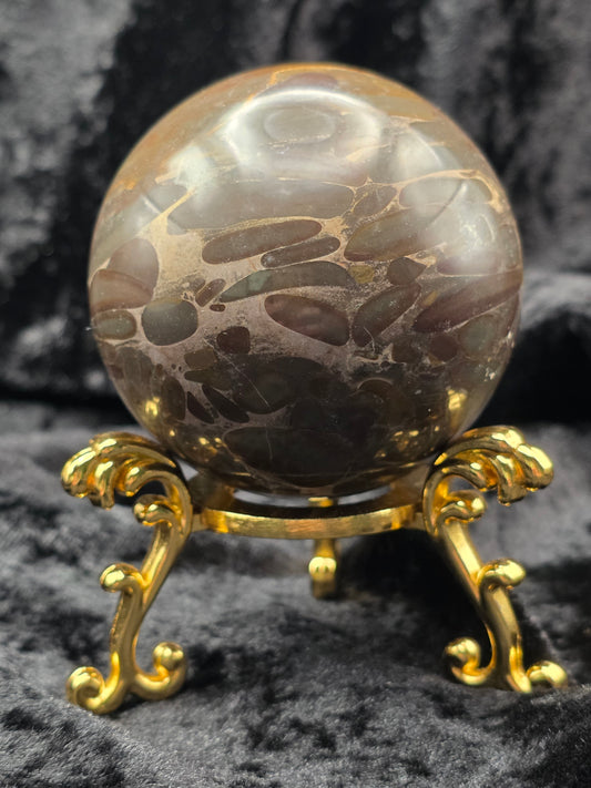 🐅 Tiger Iron Sphere – Strength in Layers (2.48 in, 359 g)