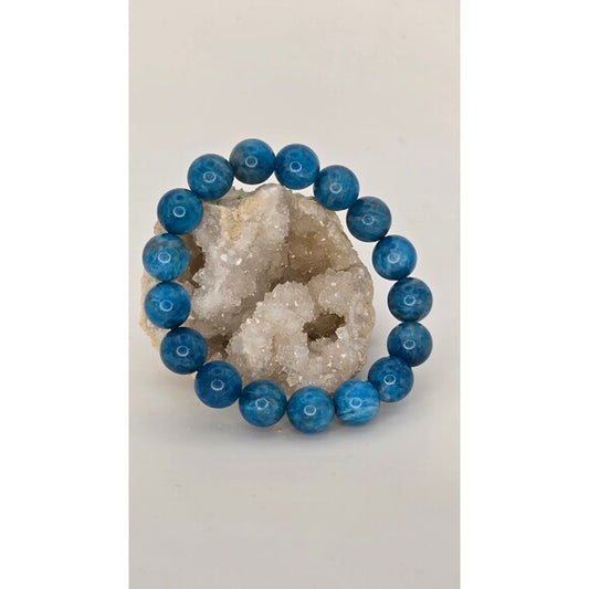 Blue Apatite Bracelet – Focus & Flow in 12mm