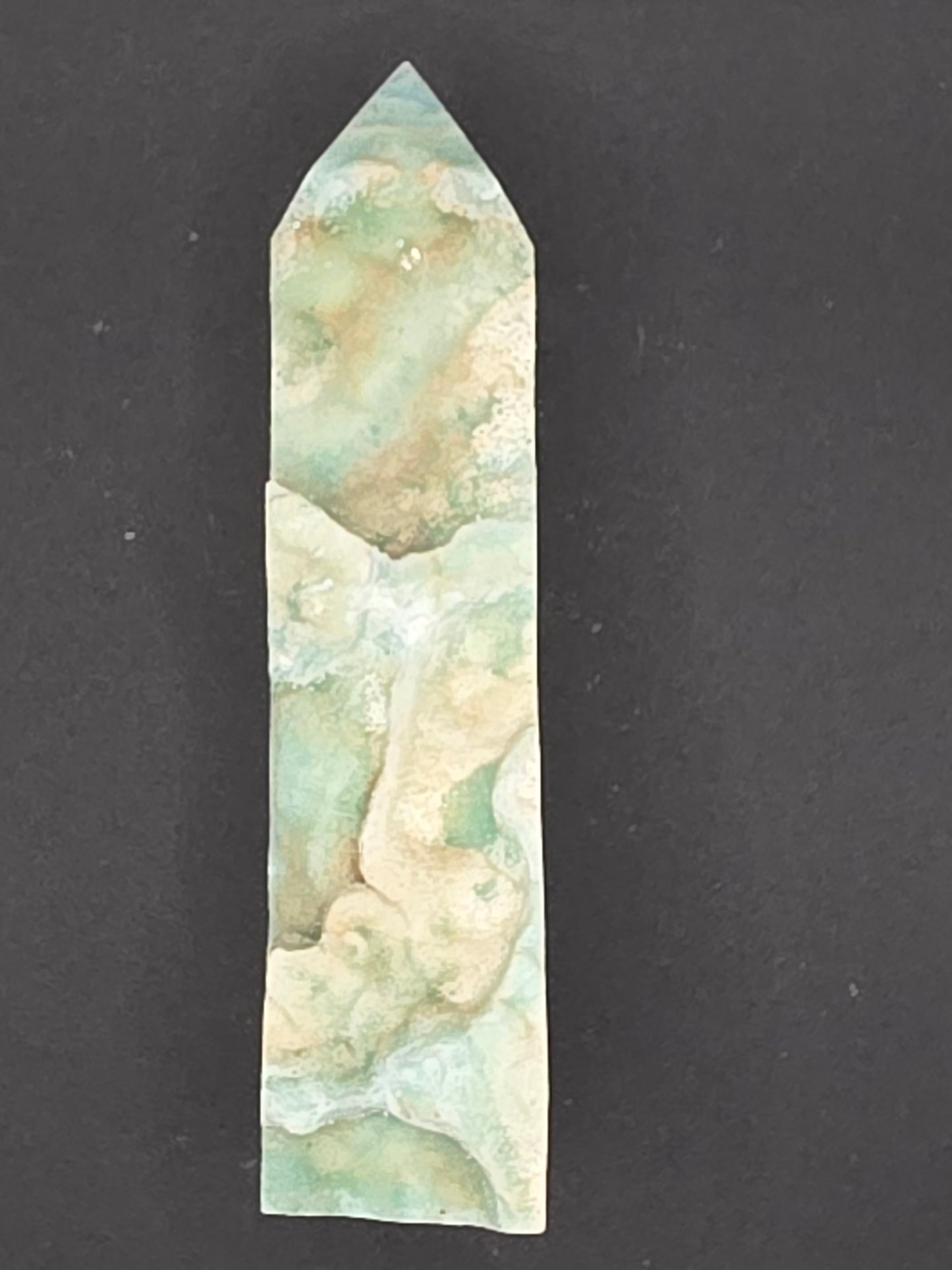 💧 Hemimorphite Tower with Raw Edge — Emotional Renewal (4")