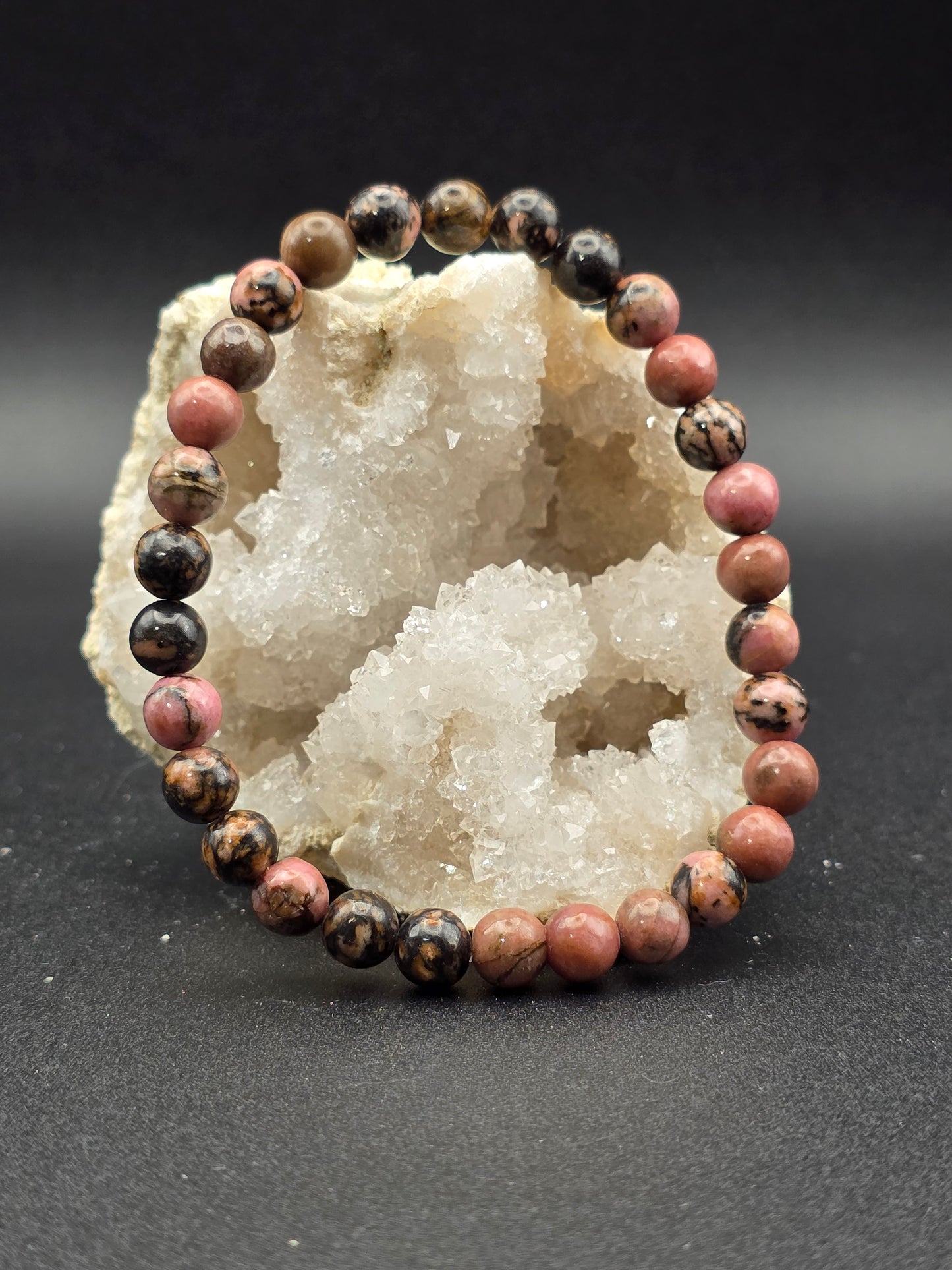 💕 Rhodonite Bracelet – Gentle Balance (6mm)