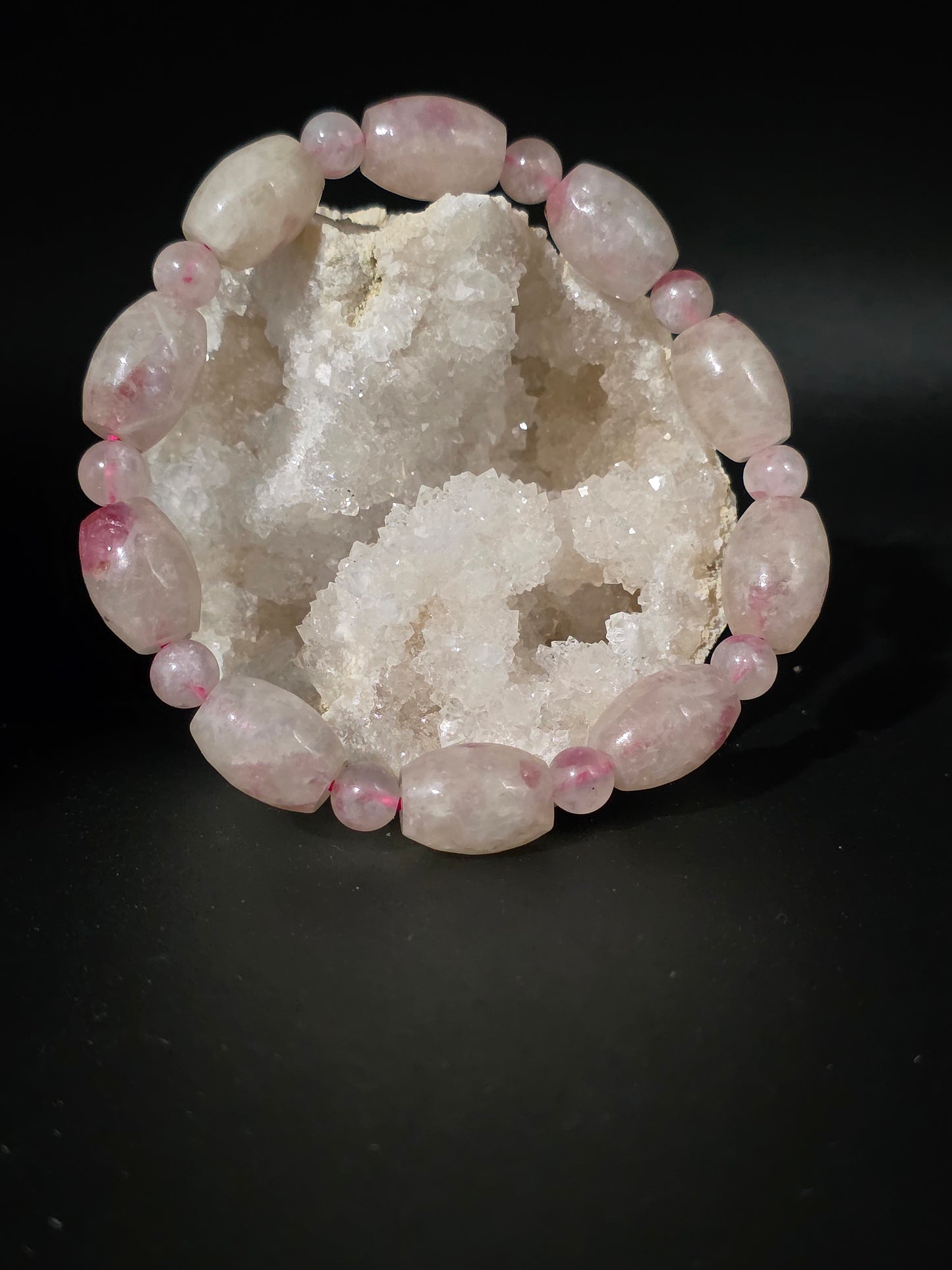 🦄 Unicorn Agate Bracelet – Enchanted Harmony (Oval Barrel)