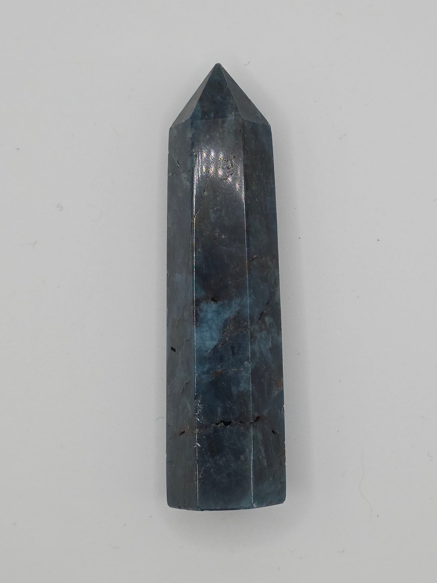🌊 Blue Apatite Tower — Inspired Expression (3.3" tall)