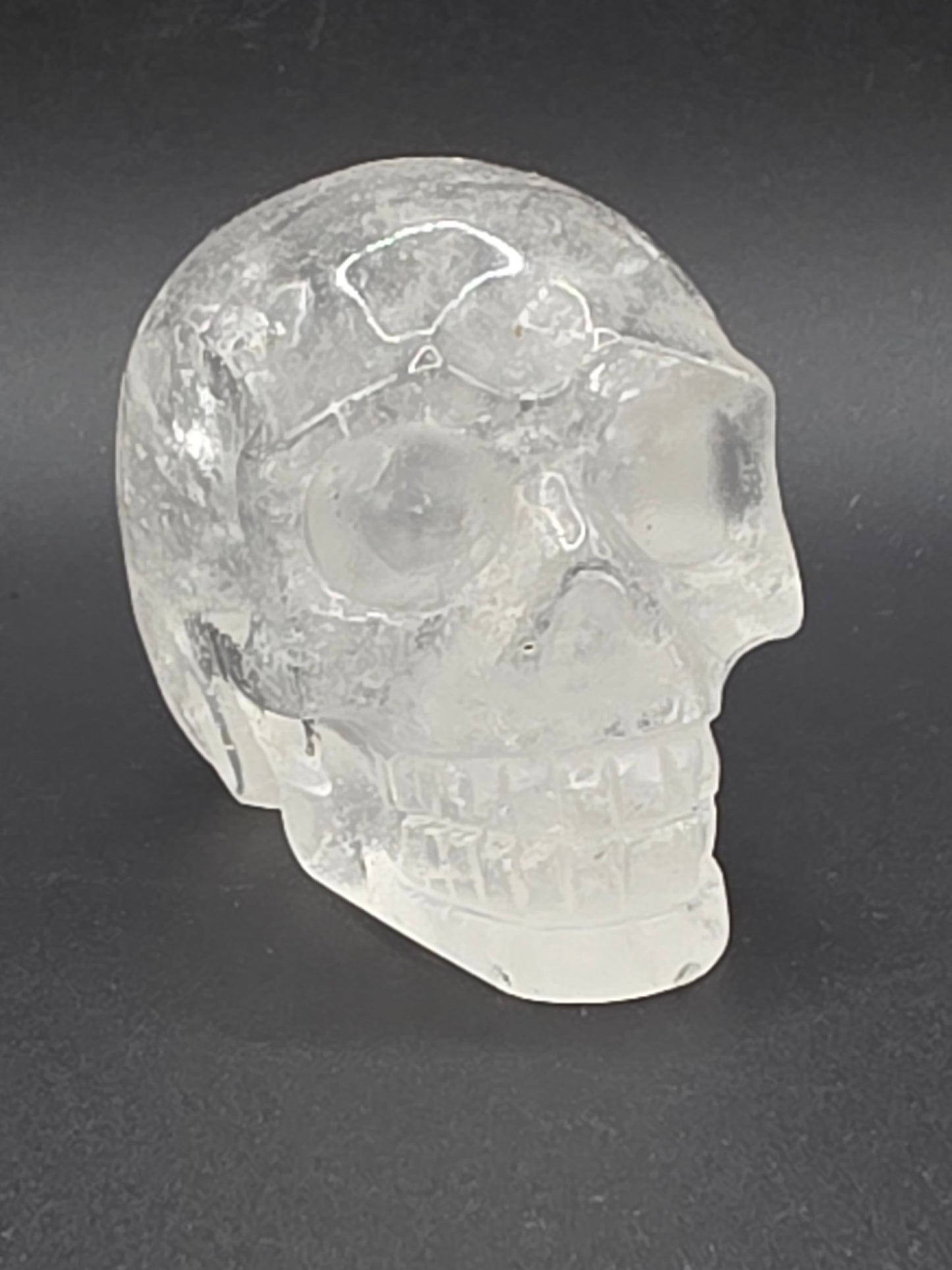✨ Clear Quartz Skull — Amplified Clarity (2.65"x1.75"x2.15")