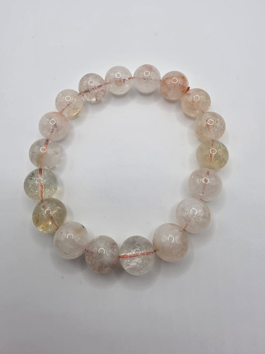 ☀️ Citrine Bracelet – Golden Glow (12mm with Rainbows)