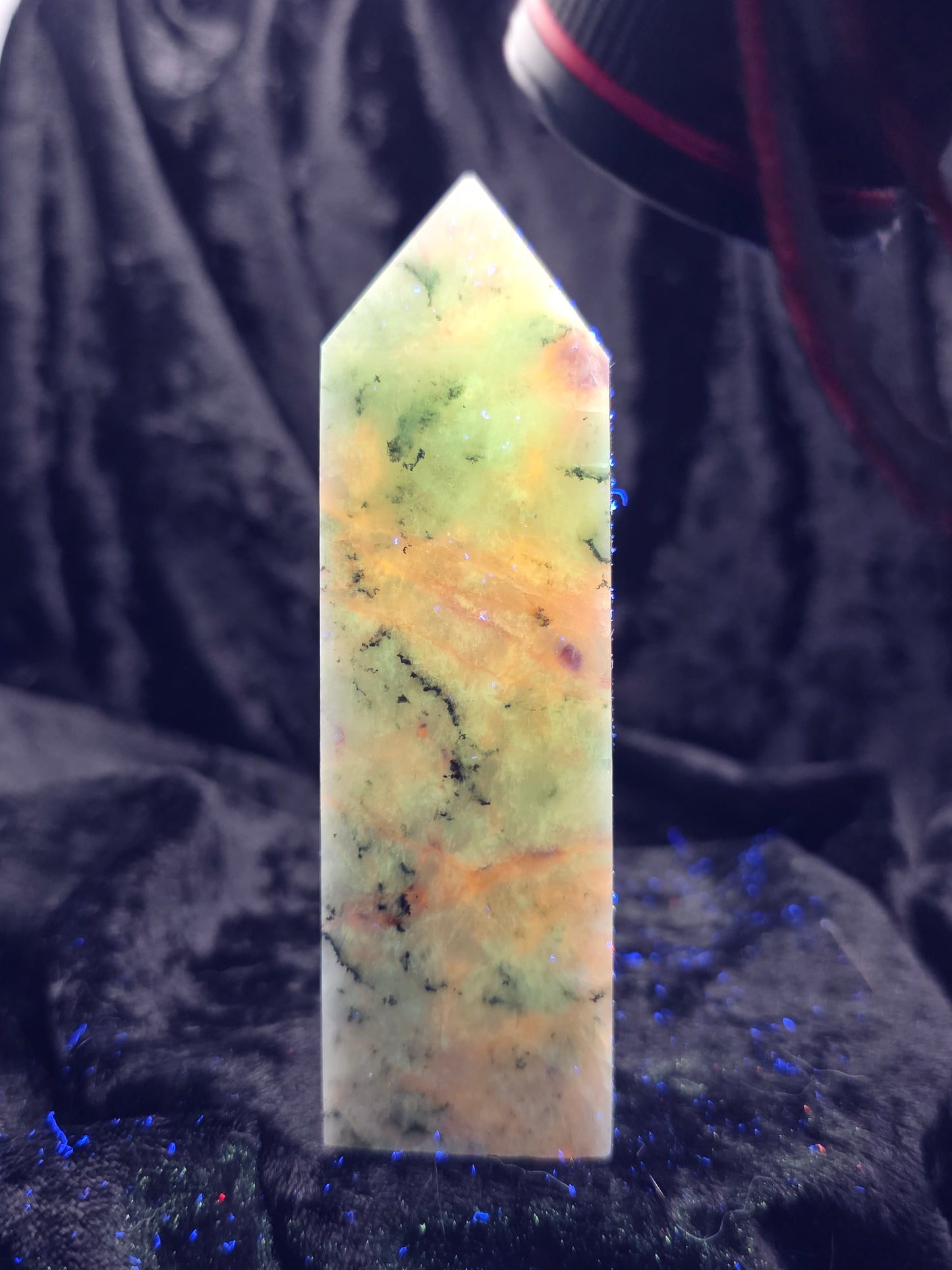 🔷 Afghanite Tower – Celestial Fire (4.25 in, 181 g)