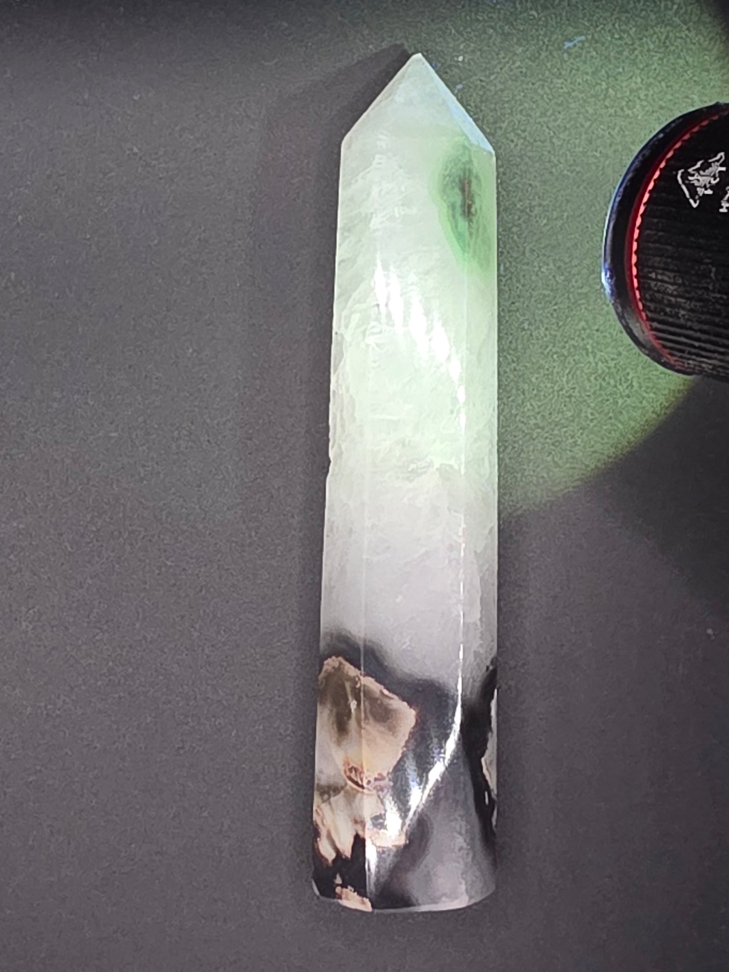 🌋 Volcanic Quartz Agate Tower – Harmony & Protection (5.4")