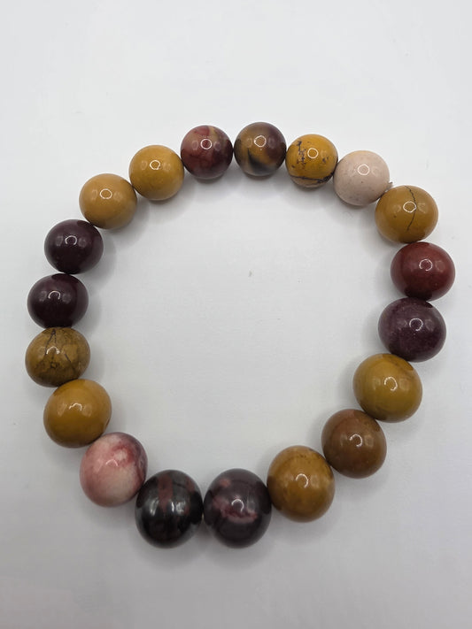 🌻 Mookaite Jasper Bracelet – Earth’s Fire (10mm)