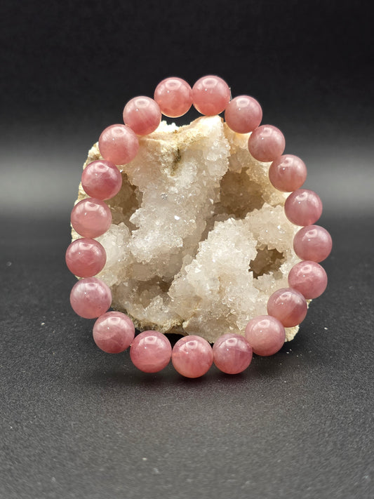 🌸 Lavender Rose Quartz Bracelet – Heart Serenity (9.5mm)