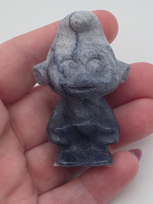 💙 Dumortierite Blue Cartoon “Dwarf” — The Cheerful Dreamer (2")