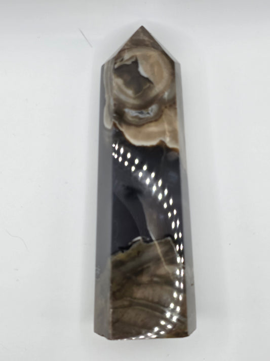 💎 Volcano Agate Tower Chunky — Harmony & Protection (5.65")