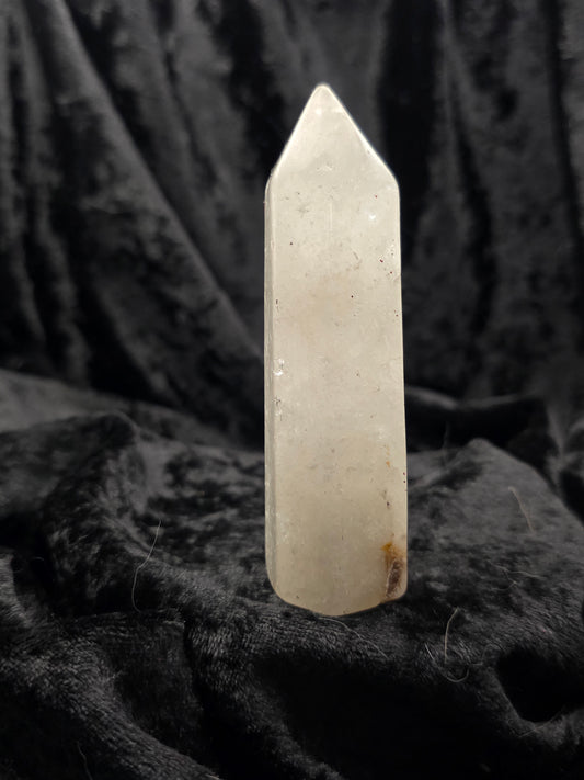 🤍 Clear Quartz Tower – Amplified Light (4 in)
